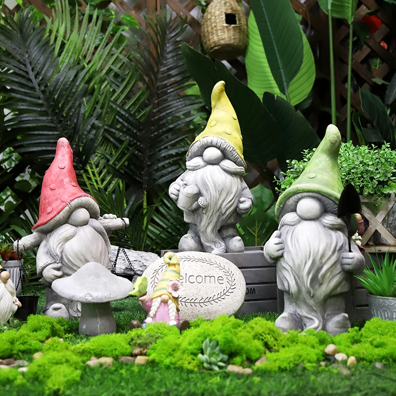 Redeco Wholesale Classic Magic Gnome Magnesium Oxide Gnome Doll Magnesia Crafts For Gifts Home Garden Decor