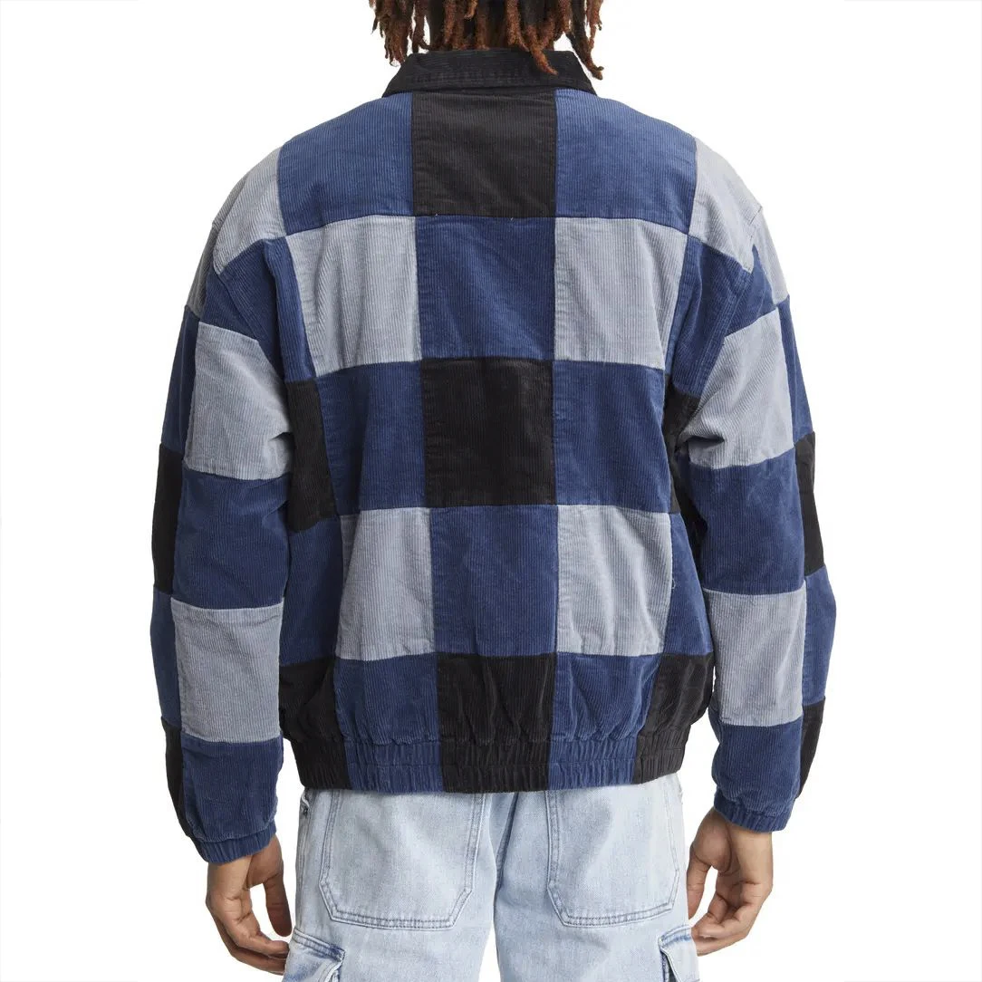 Decheng OEM Factory Plain High Quality Custom Cotton Plaid Zip Up Embroidered Mens Blank Plain Double Layer Jacket Long Sleeve