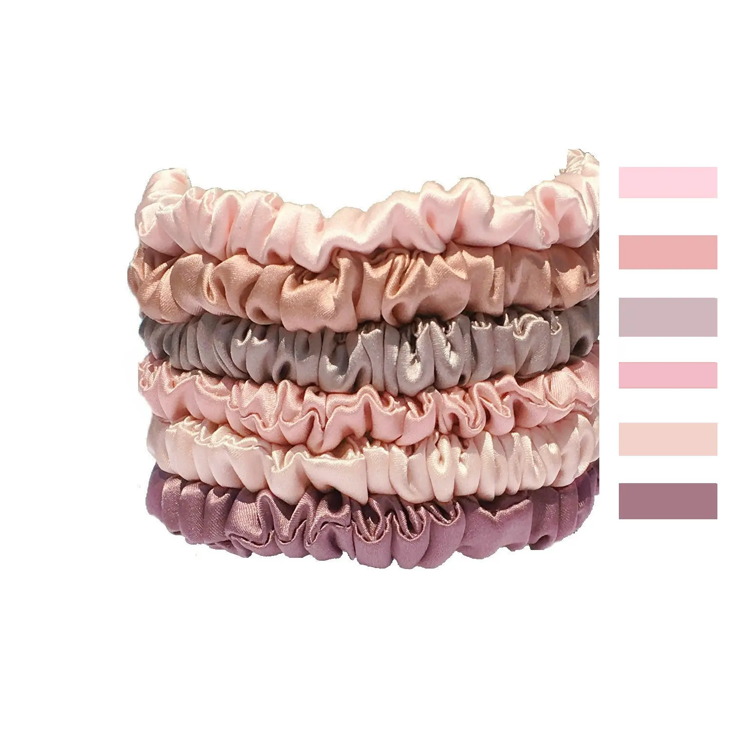 Hot Sale 16 Momme Custom Silk Hair Scrunchies Organic Hair Ties For Women