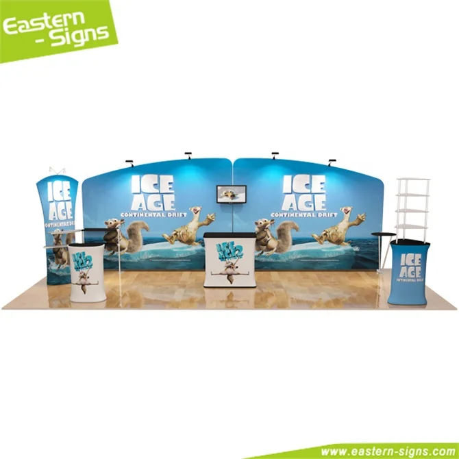 Modular portable aluminum fabric advertising 10*20ft  exhibition booth display for fair