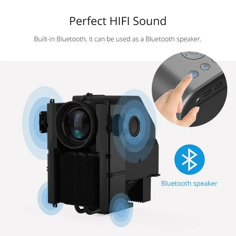 OEM/ODM TouYinger T7 T7K HD LED Home projector 720 Full HD video USB beamer for Cinema, 4000 lumens Android projector