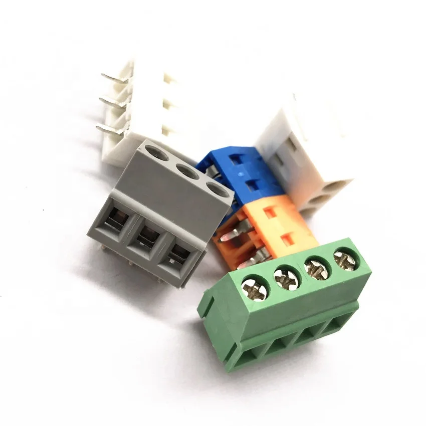 KF128-5.0 5.08 2.54 mm pitch vertical pin 90 degree PCB terminal blocks connectors screw terminal block for PCB LED