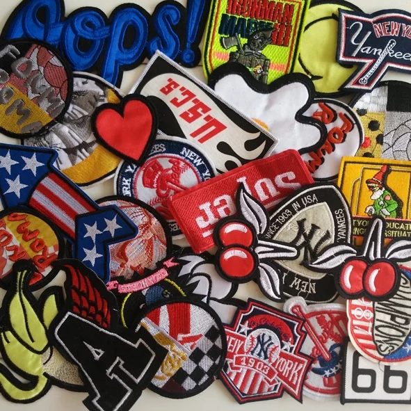 Factory Wholesale Custom embroidery Patch Badges Custom Logo Embroidered Patch Shapes For Hat Apparel Patches