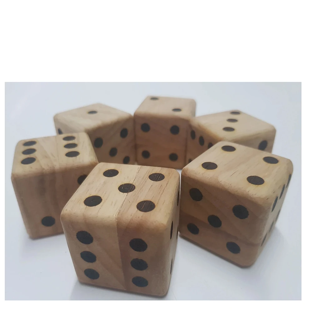 Wooden dice with the pantograph Custom Wooden Dice Set