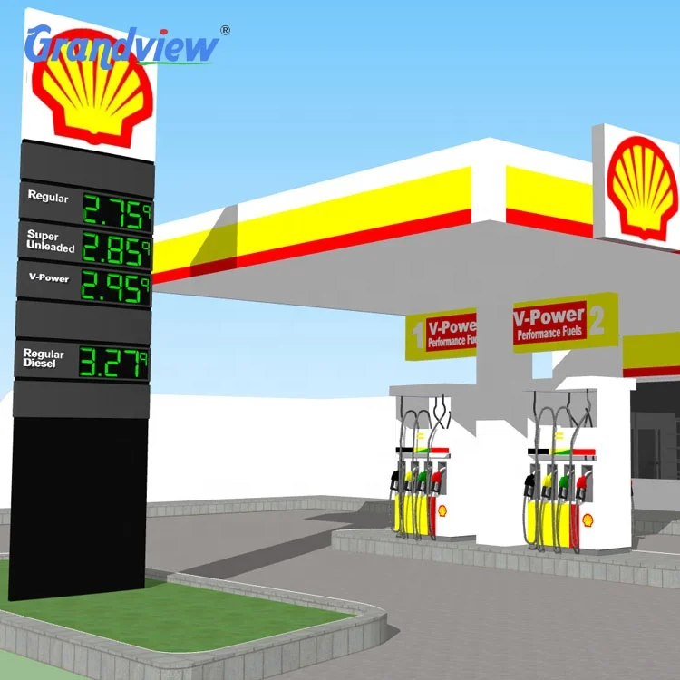 
2020 popular design prime pylon totem signage for gas station and petrol station 