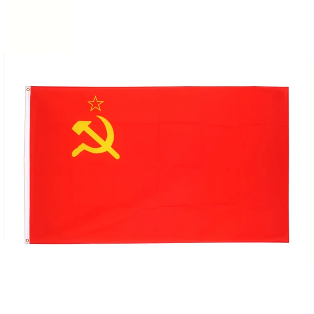 
3x5ft 100% polyester cheap Soviet Union flag USSR flag ready to ship 