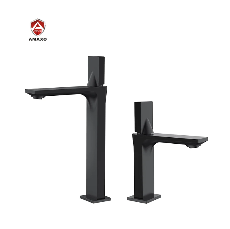 AMAXO polished chrome single hole single handle the brass hight  mixer long basin faucet