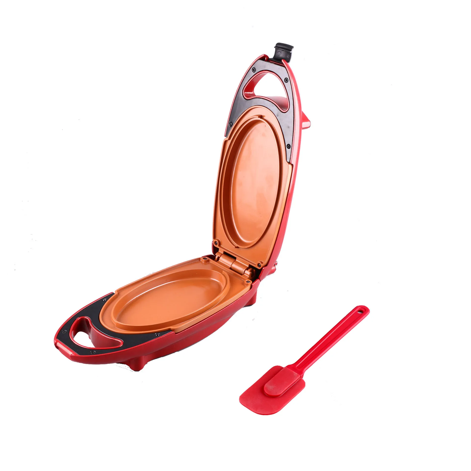 Electric pancake pan double-sided heating fully automatic pancake maker red copper pizza machine omelette maker