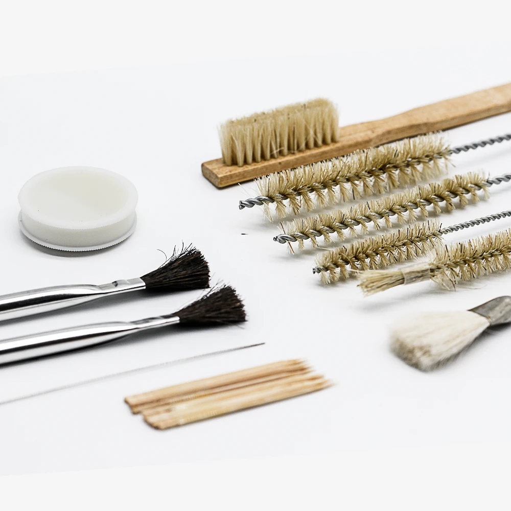 20Pcs Spray Gun Cleaning Kit Nylon Brushes Mini Brushes & Needles Metal Tube Cleaning Brush for Clean Airbrush Spray Guns