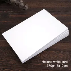 DIY creative blank postcard Word card Blank hand-painted Dutch white card dyed toning test card paper