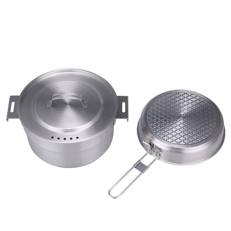 Портативная посуда для 4 человек портативный набор посуды из нержавеющей стали с сумкой кемпинга