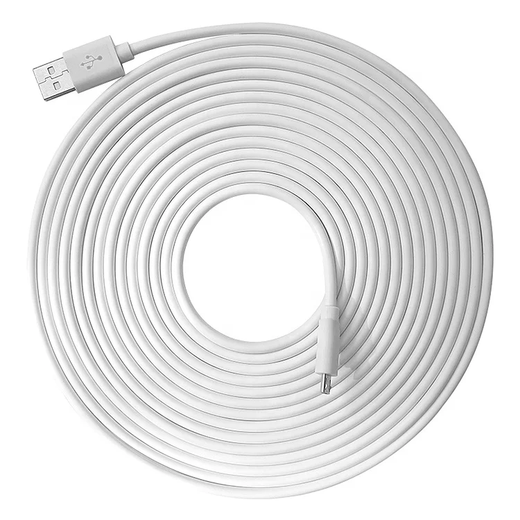 White Durable Charging Cable 1M Micro USB 2.0 Data Cable Android Charger Fit for Samsung V8 PVC Bulk Type C to Usb Micro B Cable