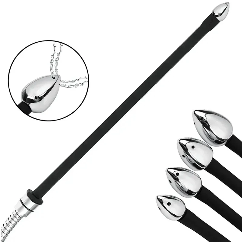 Silicone Nozzle Enema - Metal Water Drop Head Douche Tube