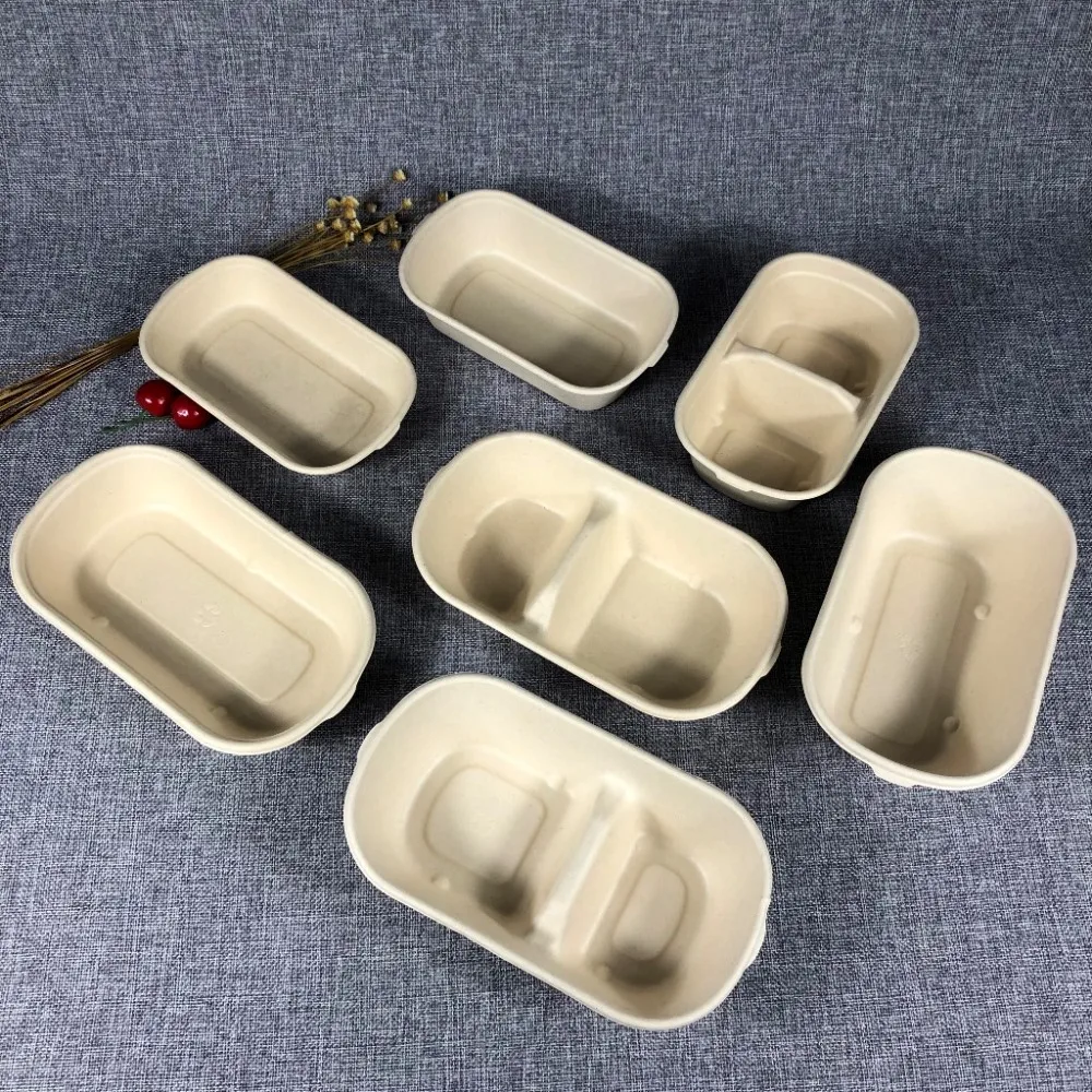 A01 Promotion 15%off biodegradable sugarcane bagasse food container compostable lunch box packaging tableware package