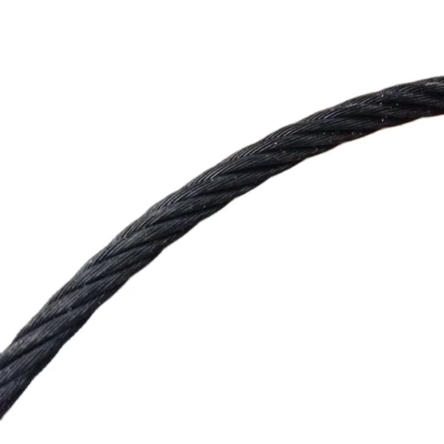 black galvanized steel wire rope cable for showing
