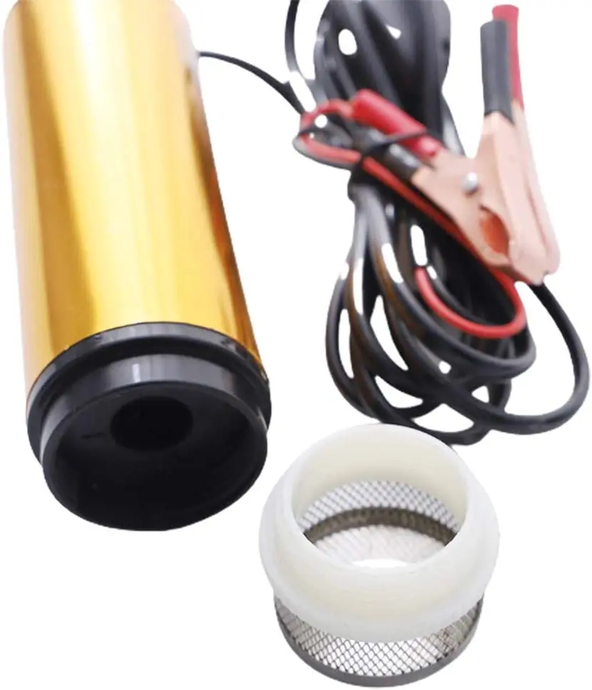 12V Mini Transfer Pump Kit Portable with PVC hose manual nozzle