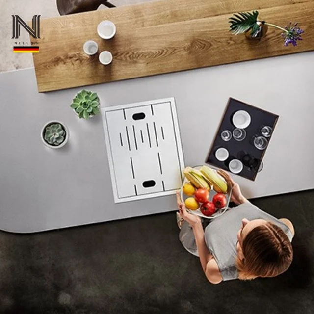 N4535A матовая Скрытая кухонная раковина современный разбрызгатель с подъемным краном