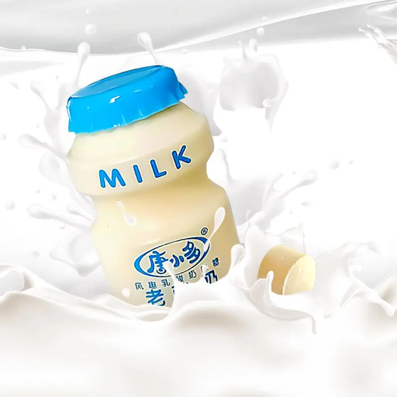 Small and lovely blue yogurt bottle pressure tablet sugar