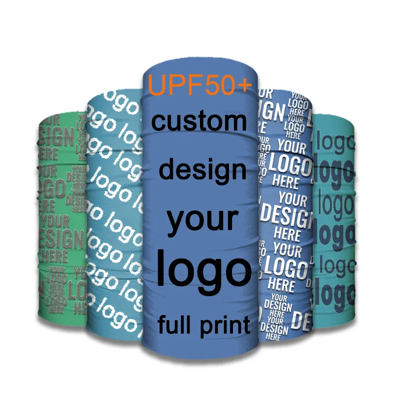 Custom Hiking Headband bike UPF50+ face mask scarf breath elastic neck Gaiter seamless Buffs bandana