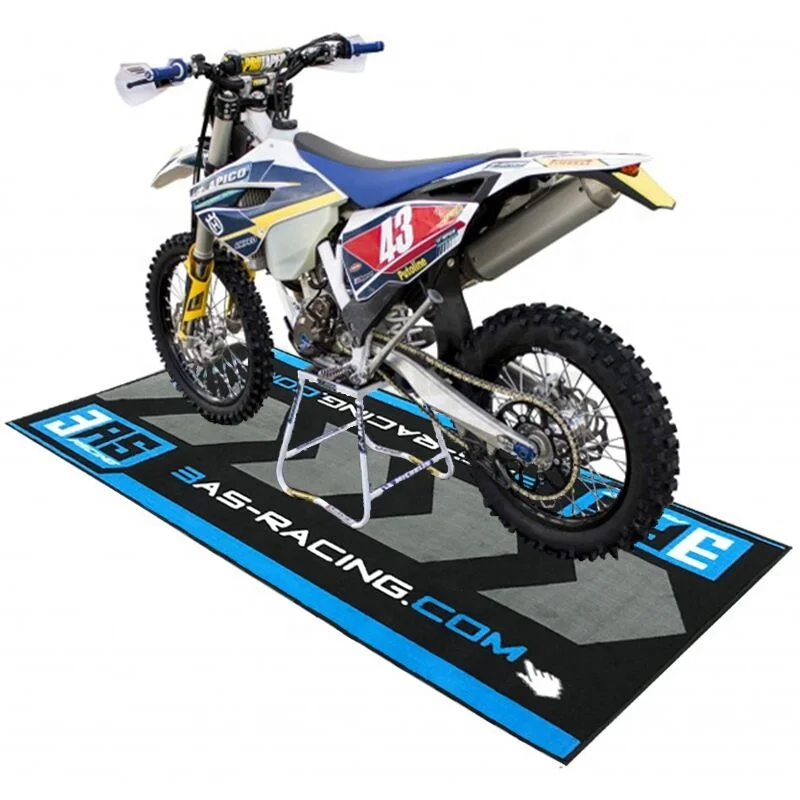 Personalised Logo Printed Heavy Duty Rubber Motorbike Workshop Garage Floor Pit Mat for Racing