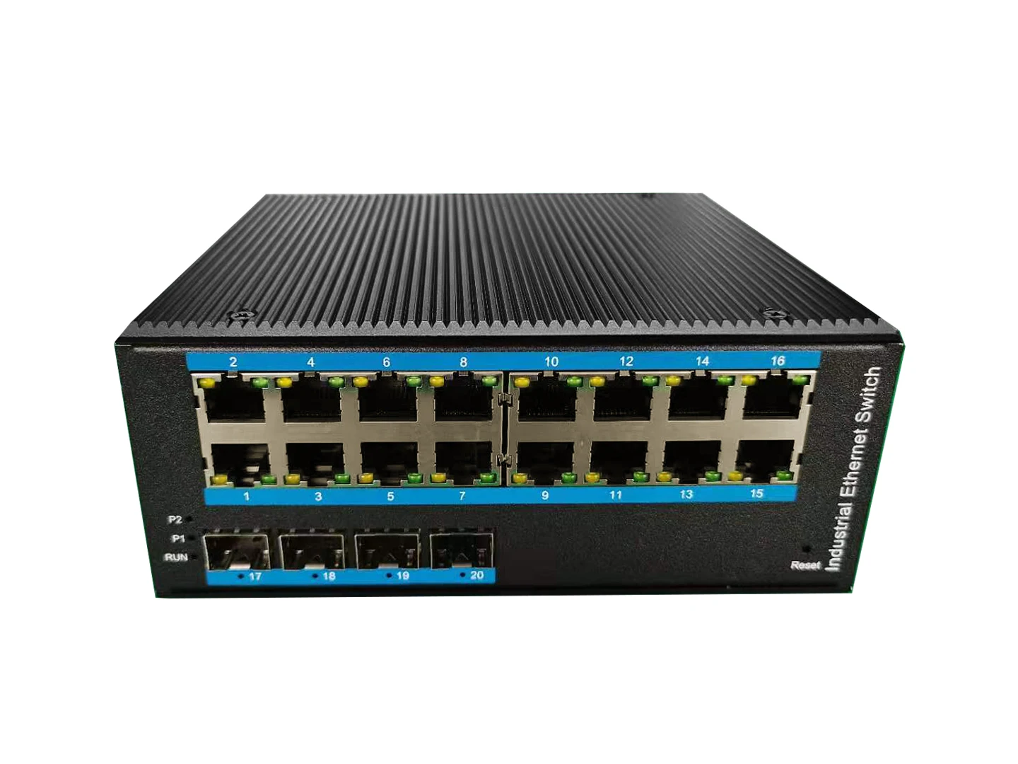 UTEK UT-62416F-16T-4GP-BNF-EN is a managed industrial Ethernet switch with FCC CE and RoHS compliant