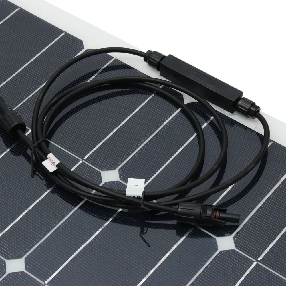 Flexible Solar Panel 100 Watt 12 Volt Monocrystalline Semi-Flexible Bendable Mono Off-Grid Charger for Solar Power System