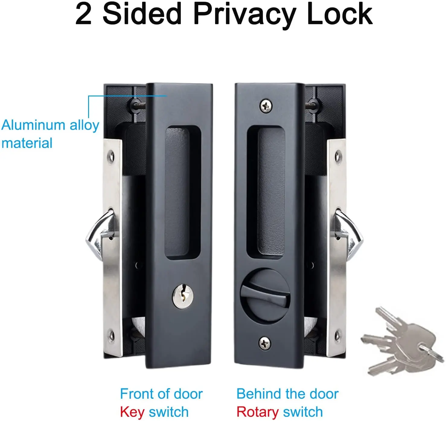 Top-Quality Sliding Door Pocket Lock With Key Coin Hole