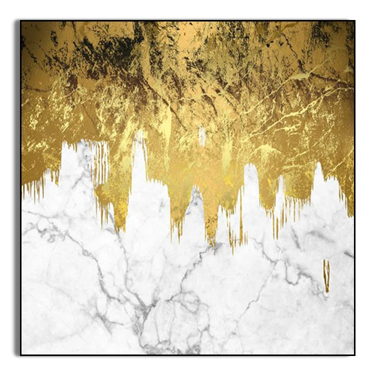 Abstract gold foil Oil Painting Handmade Arts on canvas Wall Seascape Stormy  Modern Home Hotel Decor Gifts Crafts