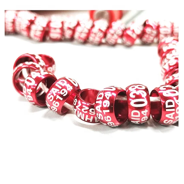 Whole Sale Pigeon Foot Ring Bands 2023 with Custom Name or Phone Number Serial Year Country Flag Pigeon Image