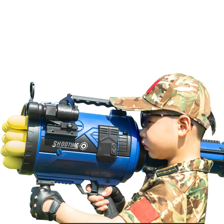electric rocket launcher 12 Rounds Continuous Firing Blaster Gun boy large-capacity bullet gun other Outdoor shooting products