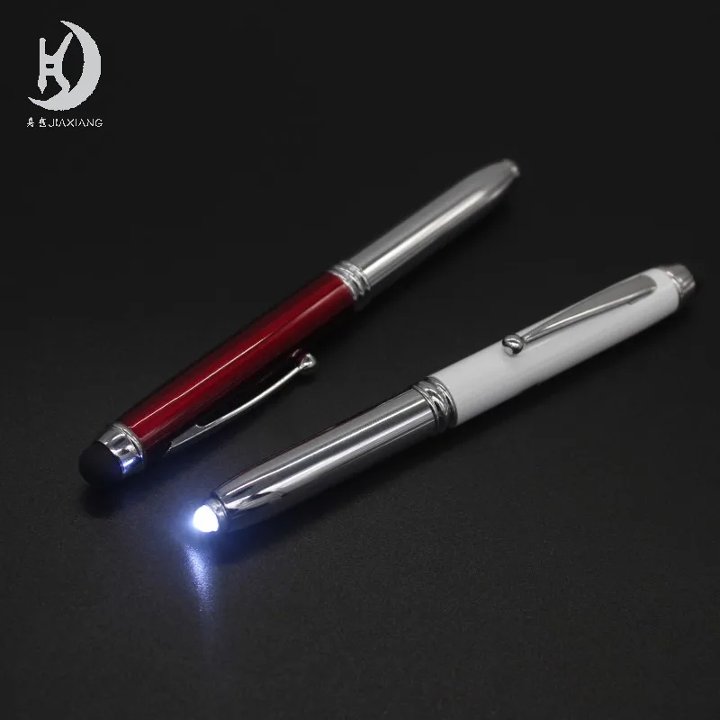 JX-B006 3 in 1 Multi-function led light electronic touch screen writing ballpoint pen