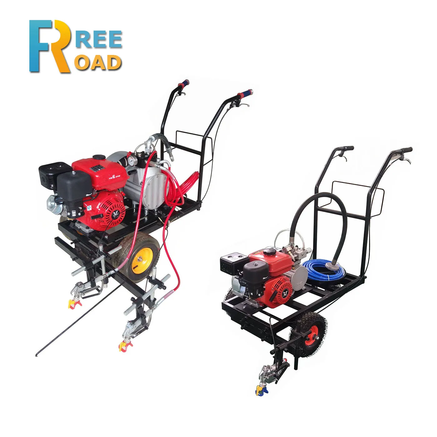 Hand push cold paint spraying road marking machine