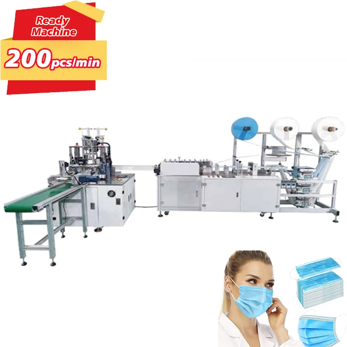 2022Ce Fully Automatic Medical Surgical Face Mask Machine/face Mask Making Machine160-200pcs/min