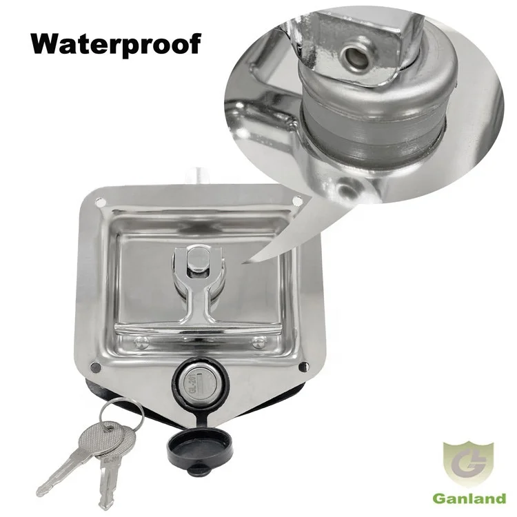 GL-12114 Stainless Steel Folding T Handle Lock For Tool Box,Doors,Cabinets