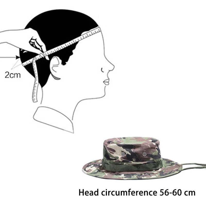 
Multicam Tactical Airsoft Sniper Camouflage Bucket Boonie Hats Nepalese Cap SWAT Army Panama Military Accessories Summer Men 