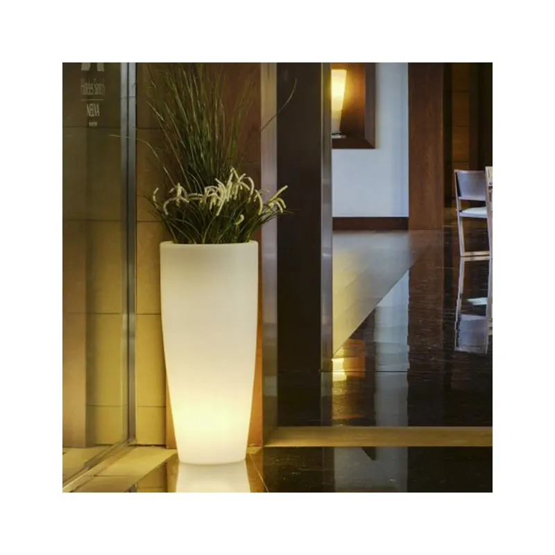 Led plastic cheap rectangular flower pot for sale