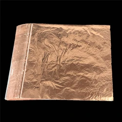 1000 Pcs 14 x 14 cm Gilding Decorating Furniture Art Crafts Painting Red Copper Imitation Gold Leaf Foil Sheets