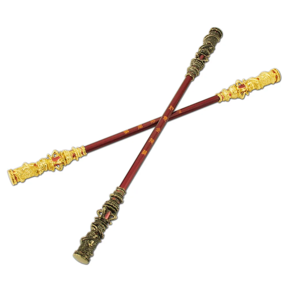 Черный миф Wukong игровые аксессуары 40 см Ruyi Jingubang Золотая лента палка из цинкового сплава украшения Netflix Sunwukong Косплей оружие