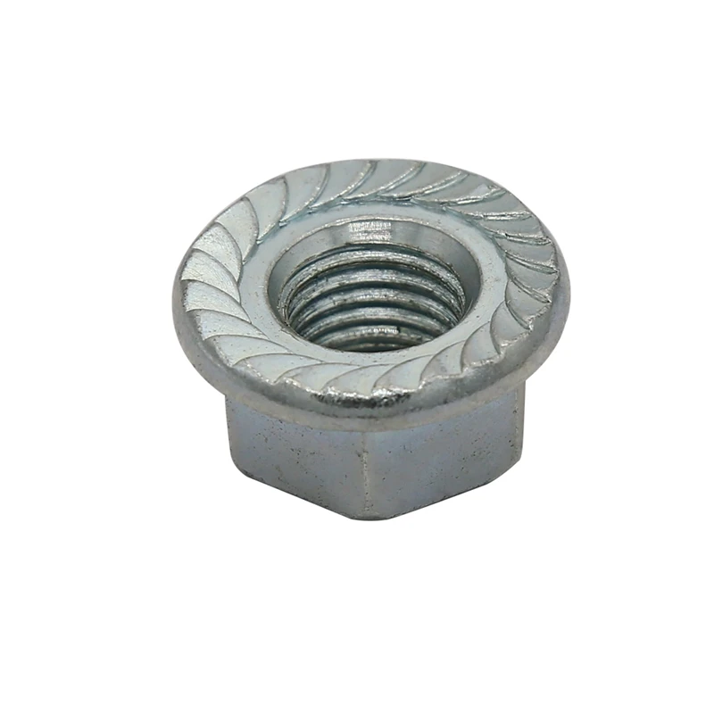 Good quality henan galvanized Finish standard serrated gasket metal  hexagonal Flange Nut
