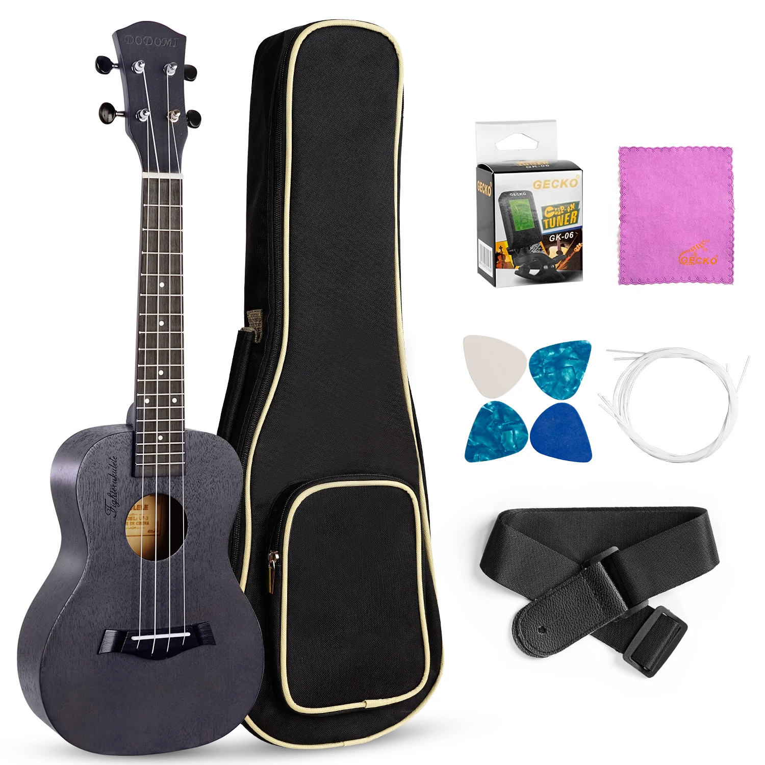 
Newest Ukelele bass acabado brillante pack electroacustico ukuleles guitarra acustica electric strap guitarlele 23 inch ukelele 