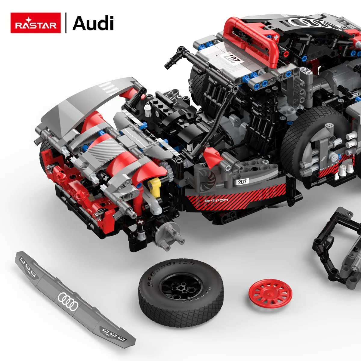 Rastar популярный товар Audi RS Q e-tron 1:14 кирпичи автомобиль 1405 шт. совместимы с конструкторами игрушки для сборки автомобиля