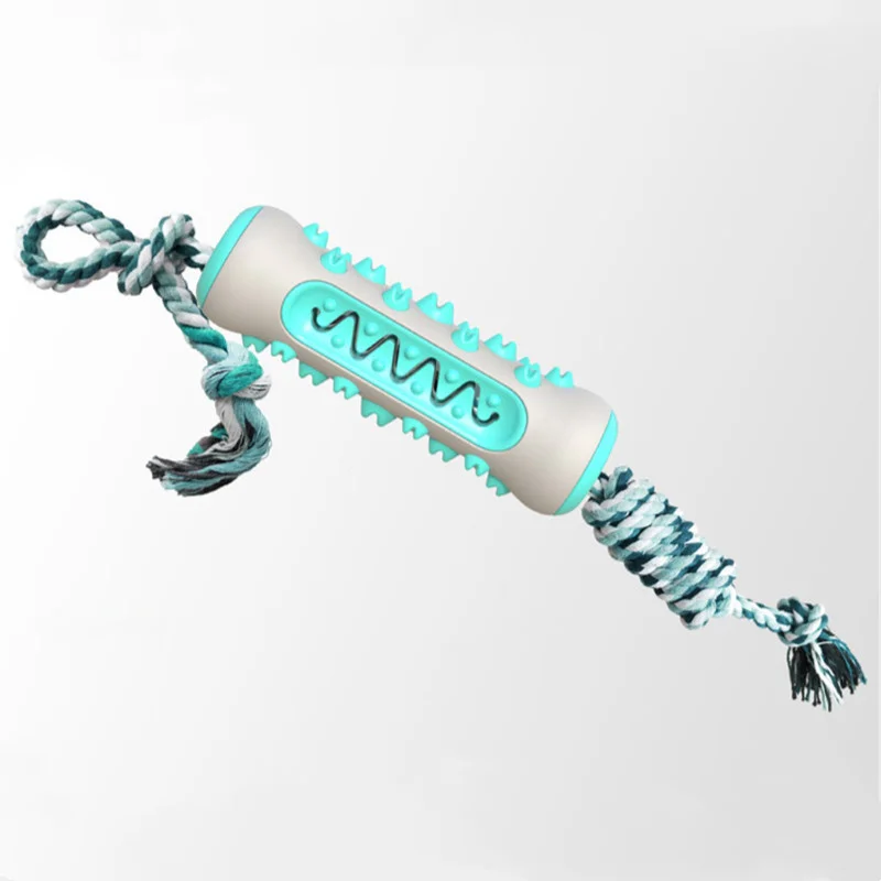 Dog Toys Chewing Resistant Teething Molar Dog Toy Rubber Teeth Cleaning Toothbrush