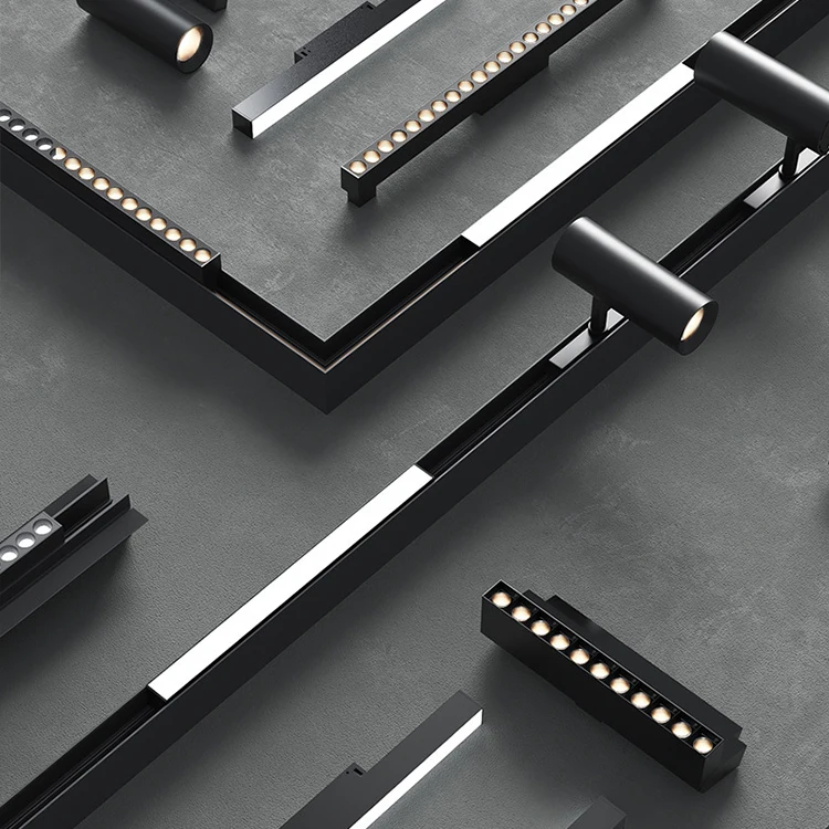 48V Smart Magnet Track Light Rail Light ZigBee Track Lamps Adjustable Magnetic Track Light