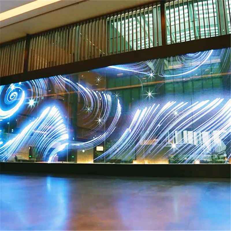 Low price led glass screen glass wall led screen transparent led screen glass