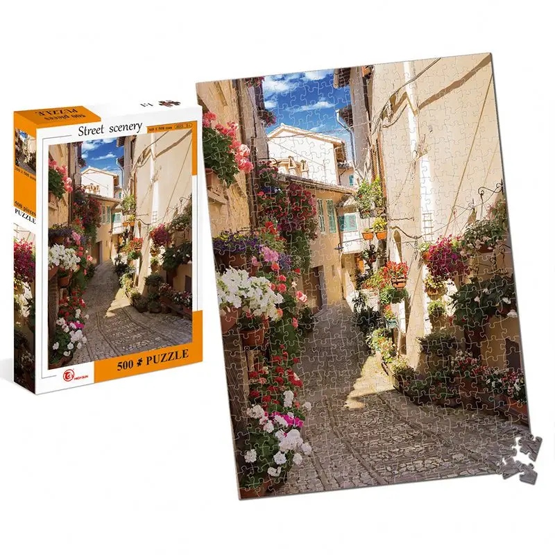 2021 Durable Using Various Street Scenery Paper Learning Puzzle Jigsaw Educational Toys