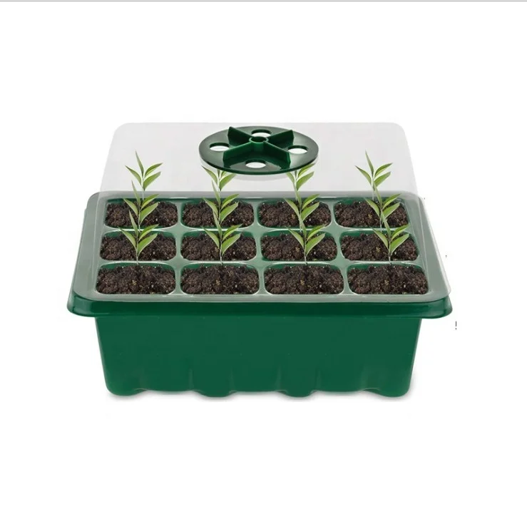 
Newly Factory Plant Plastic Breathable Cover Nursery Pot Grow Box 6 Cell 12 Cell Germination Seeding Plate Seedling Tray 