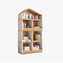 XIHA Kids Furniture Modern Wood Bookcase Corner Children Cabinet Storage Books Shelf