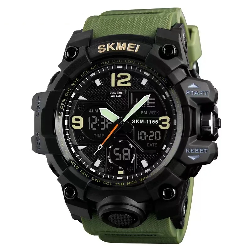 Multi Functional Outdoor Waterproof Watch Student Sports Electronic Watch Stainless Steel Watch