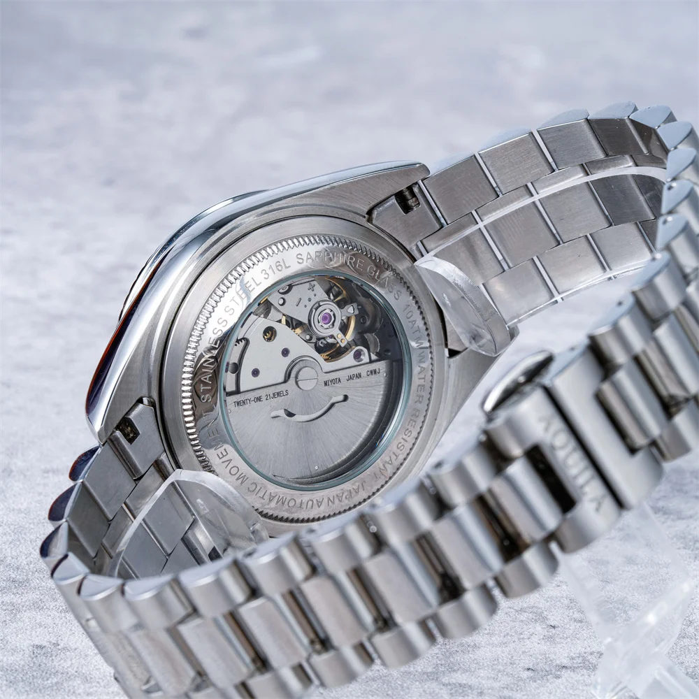 Business Casual Water Proof Japan Miyota 8215 Simple Luxury Luminous Date Private Label Man Mechanical Automatic Watch