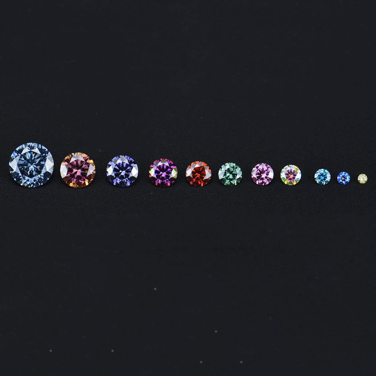 Wholesale colorful D color moissanite diamond stone white vvs round brilliant cut loose moissanite for jewelry making